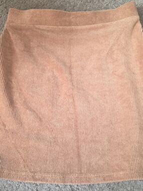 Forever 21 Peach Corduroy Pencil Skirt